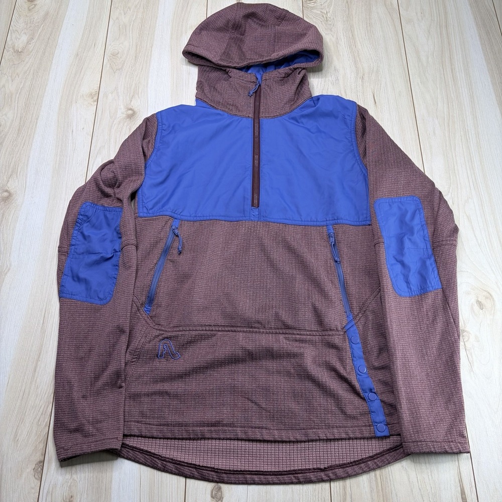 Flylow Womens Medium Daryl Hoody 1/2 Zip Two Tone Waffle Sweater